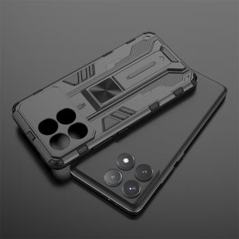 適用小米pocof6pro手機殼氣囊防摔pocof6pro矽膠保護套全包鏡頭xiaomi隱形磁吸收納指環PocoF6男款外殼F六Por