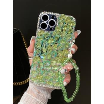 適用蘋果15手機殼16奢華14水鉆iphone13網紅12女款11Promax高檔新品14Pro潮牌s全包防摔14plus創意xr矽膠套