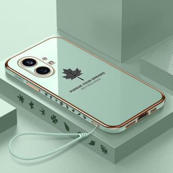 送鋼化膜Nothing Phone1手機殼phoneone軟殼a063高階感楓葉掛繩新款高檔男女矽膠電鍍鏡頭全包保護套網紅薄感