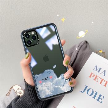 蘋果11手機殼女款iPhone11promax潮牌透明玻璃殼11pro矽膠軟邊xs可愛pro網紅卡通創意xr超薄新款max個性ins