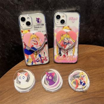 愛珀客 日系動漫美少女適用蘋果15promax手機殼新款iphone13透明磁吸支架11女12卡通14pro軟邊13pro硬殼12pro