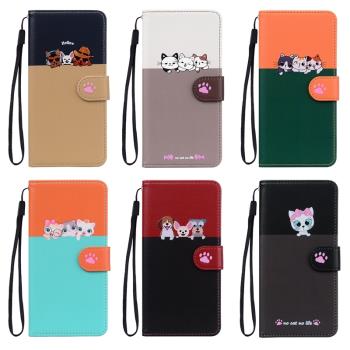 可愛潮萌寵適用Galaxy S24/S23/S22/S21/S20+ Ultra三星S23FE/S21FE/S20FE翻蓋手機殼可插卡防摔保護皮套新款