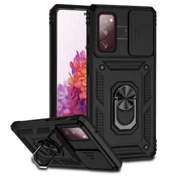 適用三星s20fe手機殼軍工級防摔Galaxy S20保護套s20ultra新款滑蓋鏡頭s20+磁吸指環支架s20plus全包創意潮殼