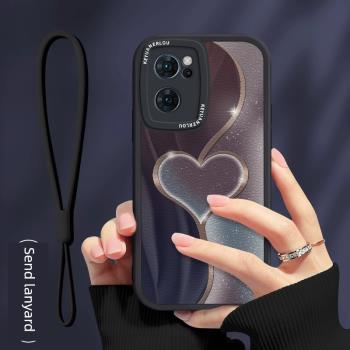 鎏金愛心適用opporeno10手機殼新款reno9全包鏡頭防摔reno8軟殼reno7ins風pro情侶7se創意個性reno10pro+十