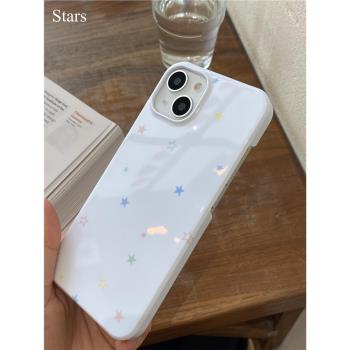 小小彩星適用於三星S25Ultra藝術菲林硬殼S22+小眾設計S23Ultra半包s21+手機殼S24光面女款新款ins保護套