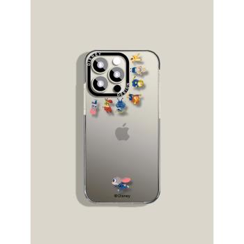 【Disney正版】適用蘋果15promax手機殼迪士尼透明新款iphone15原色鈦金屬全包防摔女款15pro高階感plus矽膠