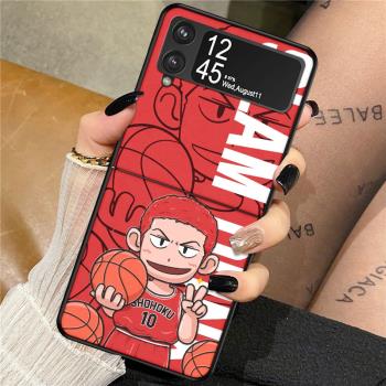灌籃高手適用三星zflip4手機殼折疊屏GalaxyZFlip4新款可愛女zflip3動漫卡通男櫻木花道全包防摔保護套
