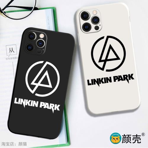 林肯公園黑白標志手機殼適用11PRO液態硅膠678plus蘋果12軟XS MAX