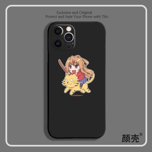 逢坂大河 龍與虎8色液態硅膠手機殼適用11PRO蘋果12XSMAX全包13軟