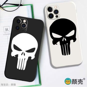 懲罰者Punisher電影手機殼適用11PRO液態矽膠78plus蘋果12軟XSMAX