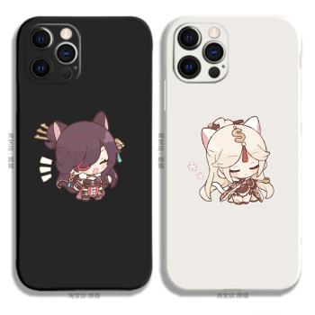 原神 凝光 北斗適用iphone12 PRO MAX 13 8p手機殼11液態矽膠蘋果
