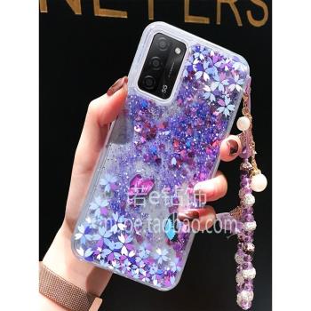適用於oppoA55手機殼A93女款A72矽膠5G液態流沙A92S保護殼全包防摔潮牌