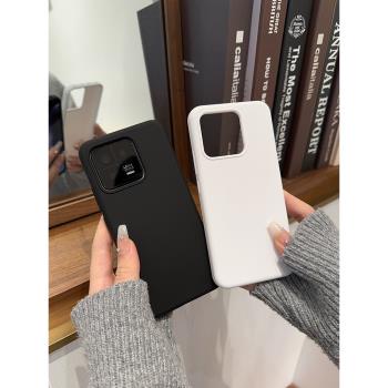 【真不發黃】適用小米13手機殼新款液態矽膠MIUI14Pro全包親膚13ultra耐臟防摔高階感K60時尚K70男女Note13