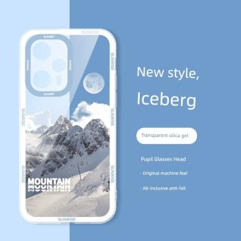 適用于紅米note12turbo手機殼新款透明硅膠直邊全包防摔note12turbo個性創意潮牌冰山網紅ins情侶軟殼保護套