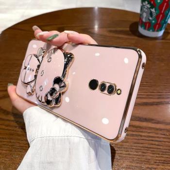 紅米8手機殼小米8A保護redmi8矽膠套A8全包防摔M1908C3IE軟殼IC創意個性KE軟殼女外殼八鋼化膜帶鏡子支架可愛