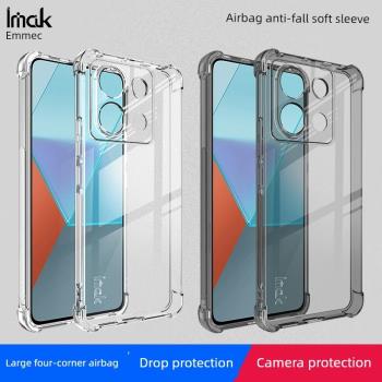 imak適用紅米Note 13手機殼Note全包防摔13軟套氣囊透明黑Pro外殼Redmi Note 13 Pro鏡頭全包保護套矽膠+pro