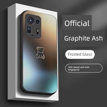 適用小米mix4手機殼新款mix4新款手機套磨砂玻璃xiaomi超薄防摔鏡頭全包高階感por潮男女情侶創意保護套