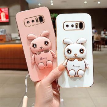 適用三星Note8手機殼新年款note9保護套可愛兔支架not9矽膠noto9全包鏡頭N9500防摔9600男女生galaxy軟外殼n8