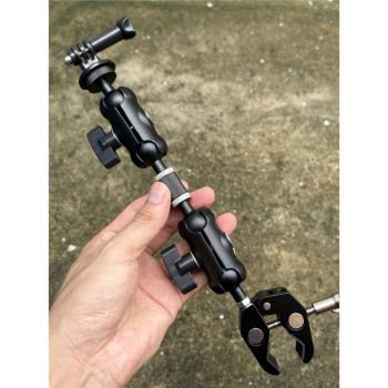 單車騎行相機支架車把Gopro支架三輪車手機支架360x3全景支架戶外