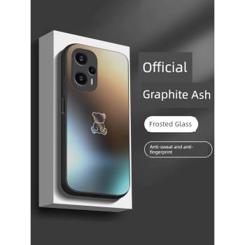 適用紅米note12turbo手機殼小米note12新款磨砂玻璃手機套note12pro高階感pro+全包防摔por男女12t情侶保護套