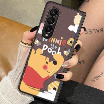 迪士尼正版適用三星zfold5手機殼GalaxyZFold4折疊屏w23維尼熊zfold3新款w22可愛女w21男zfold2全包保護套