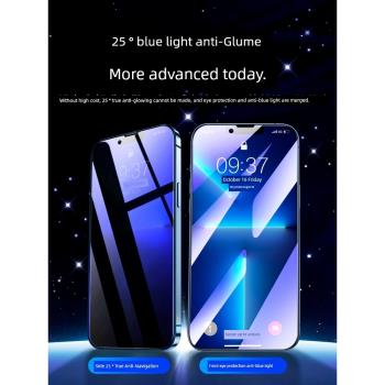 適用蘋果13防窺抗藍光鋼化膜13pro新款iphone13防窺膜mini護眼13promax手機i13全屏ip13貼膜por十三pm防偷窺p