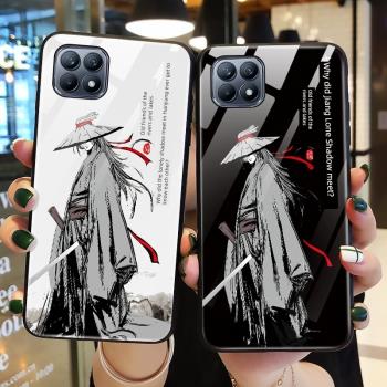 寒江孤影適用opporeno4se手機殼鋼化玻璃OPPO RENO4SE保護矽膠套4se全包5G防摔REN0軟殼ES男女款0PP0個性創意