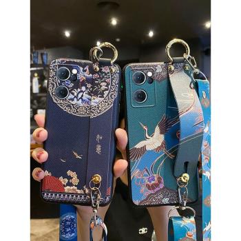 適用opporeno7手機殼如意腕帶oppo保護矽膠套reno7pro全包reon7防摔0pp0軟殼5G男PFJM10女PFDM00外殼oopp掛繩