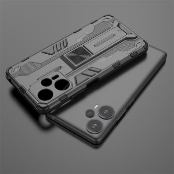 適用小米pocof5手機殼氣囊防摔Poco F5矽膠保護套xiaomi鏡頭全包pocof55g隱形磁吸指環mi米f五磨砂軟硬殼男款