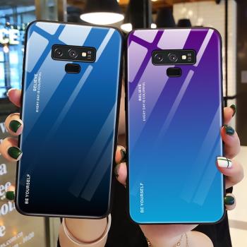 適用三星note9手機殼鋼化玻璃GALAXY note8矽膠蓋樂世nt8曲面屏保護套n9全包防摔炫酷N9500女SM一n9508軟殼男