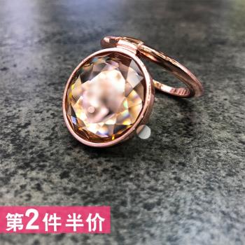 網紅指環支架便捷通用手機懶人指環扣玻璃寶石女潮粘貼式手機殼指環手機桌面支架