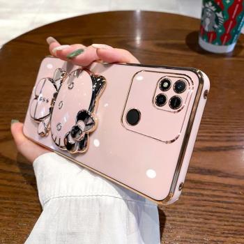 紅米10A手機殼小米10A保護矽膠套redmi全包防摔220233L2C軟殼十a10女送鋼化膜創意外殼帶鏡子支架卡通可愛潮