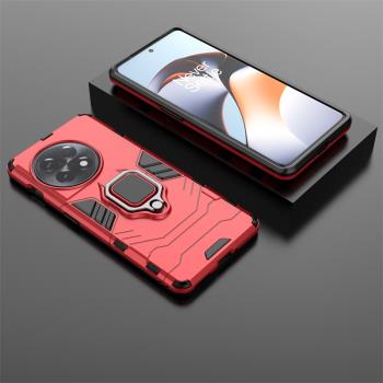 適用於 oneplus一加ACE2手機殼金屬指環支架1+11R全包防摔鋼鐵俠1加ace2超薄時尚個性保護套