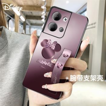 迪士尼適用OPPOReno9腕帶手機殼reno9pro+女新款防摔十高級感全包0ppo的支架手環指環扣por超薄曲屏外套0pp0