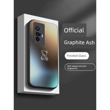 適用vivox70手機殼x70pro新款手機套磨砂玻璃x70pro+超薄防摔鏡頭全包高階感潮男女情侶個性ins創意保護套