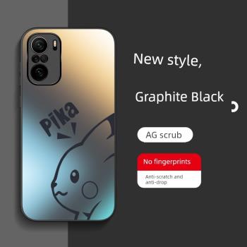 適用小米Pocof3手機殼卡通皮卡丘pocof4保護套Xiaomi新款Poco磨砂硬殼f3全包防摔男女可愛f4簡約個性潮外殼