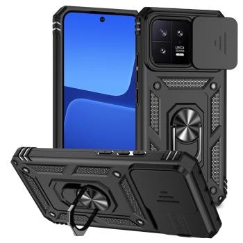 適用小米13T手機殼軍工級防摔小米13TPro保護套Xiaomi新款13t推窗滑蓋鏡頭磁吸por一體指環支架全包創意潮殼