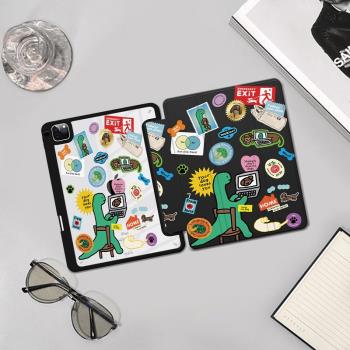 防彎防磕亞克力背板美式簡約平板皮套軟邊保護套適用蘋果iPad Pro/Air6 13英寸11寸12.9/10.9寸2024新款Air6