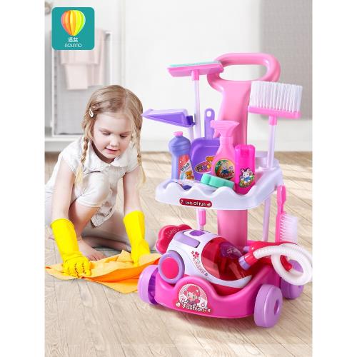 兒童打掃地女孩吸塵器掃把套裝簸箕寶寶衛生過家家小玩具生日禮物