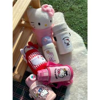 杯具熊兒童保溫杯hellokitty貓吸管水杯幼兒園學生水壺隨手大肚杯