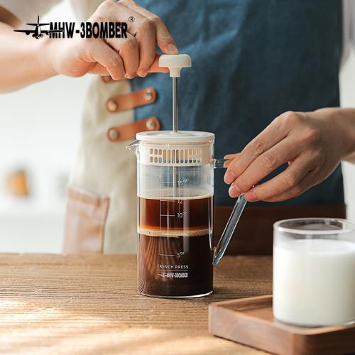 MHW-3BOMBER轟炸機Gimme法壓壺 法式濾壓家用咖啡壺 沖茶器奶泡器