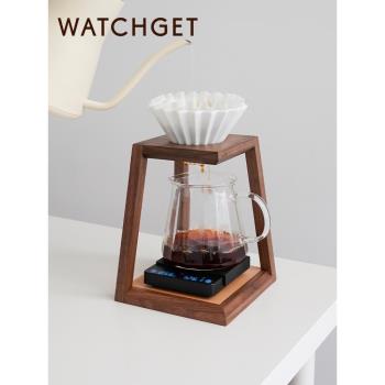 watchget滴濾黑胡桃櫸木手沖咖啡