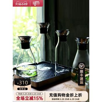 IMhouse冷水壺玻璃水壺家用大容量耐熱防爆壺杯子套裝丹麥涼水壺