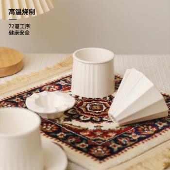 陶溪川景德鎮陶瓷白色萃取手沖咖啡套組杯下午茶歐式簡約家用節日
