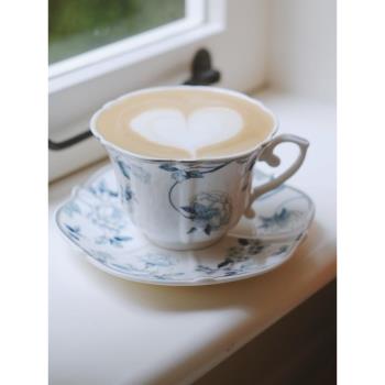 歐式田園小奢華骨瓷咖啡杯陶瓷英式下午茶杯北歐風ins杯子花茶杯