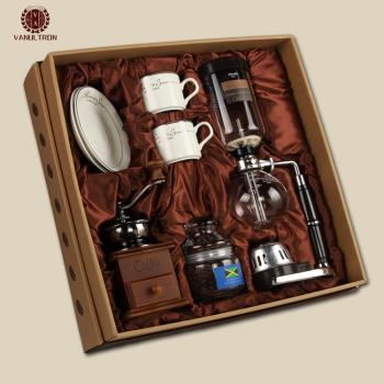 Vanultron復古磨豆機虹吸壺手動煮咖啡壺套裝歐式送禮家用套裝