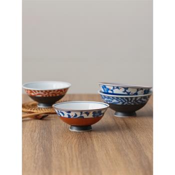 日本進口有田燒米飯碗日式復古家用圓碗情侶陶瓷碗個人專用小碗