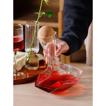 索廚高階感玻璃紅酒醒酒器家用分酒器紅酒杯套裝歐式輕奢高階創意