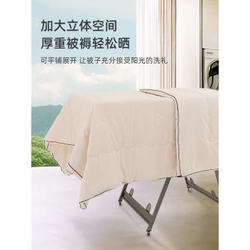 友利特免安裝晾衣架落地折疊室內陽臺移動曬被架鋁合金家用晾衣桿