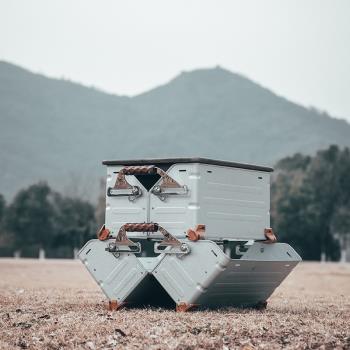 Springhill戶外露營收納箱50升開口箱鋁合金折疊多功能箱子面板